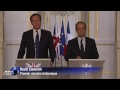 le pr�sident fran�ois hollande et le premier ministre britannique david cameron ont indiqu� mercredi que paris et londres tenteront lundi de convaincre les europ�ens de lever l'embargo sur les armes � destination de l'opposition syrienne. dur�e:00:50