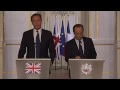 le pr�sident fran�ois hollande et le premier ministre britannique david cameron ont indiqu� mercredi que paris et londres tenteront lundi de convaincre les europ�ens de lever l'embargo sur les armes � destination de l'opposition syrienne. dur�e:00:50