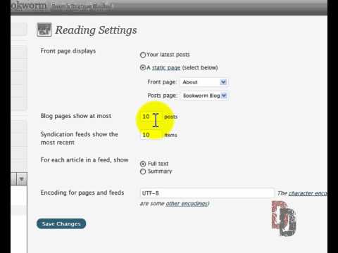 WordPress Tutorial For Beginners Part 4 – General Settings part 2