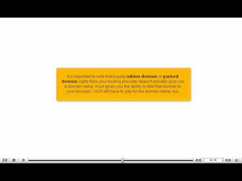 What are parked and addon domains? What about subdomains? - Web Hosting Tutorial