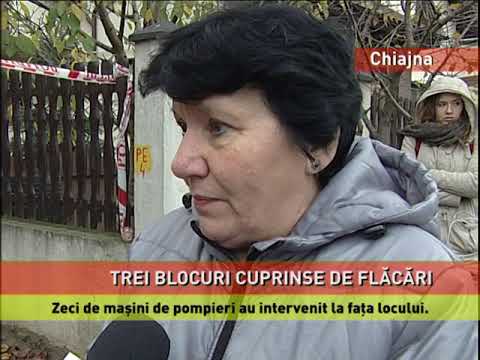 Incendiu puternic la blocuri nou construite din comuna Chiajna