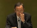 UN Secretary-General Ban Ki-moon addresses Model UN Students