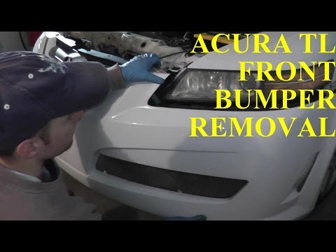 How To Install Replace Front Bumper Acura TL 2004-2008