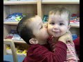 happy little baby with her brother laughing baby laugh - NEW
