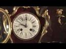 Stunning red veneer clock set - Japy Freres Stunning red veneer clock set - Japy Freres