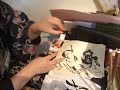 書家 かなパフォーマンス＿団扇にaudience