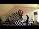 Dougie Lampkin invades press call.