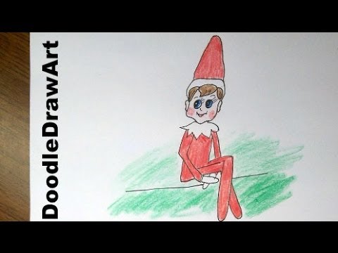 how to draw elf on the shelf