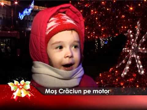 Moş Crăciun pe motor