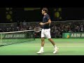 Training Roger Federer in Rotterdam