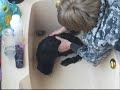 Buddy (the beast) gets a bath