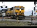 Alaska Railroad SD70MAC 4319 pulls her train north to Fairbanks. Note the stalling ditch light!!