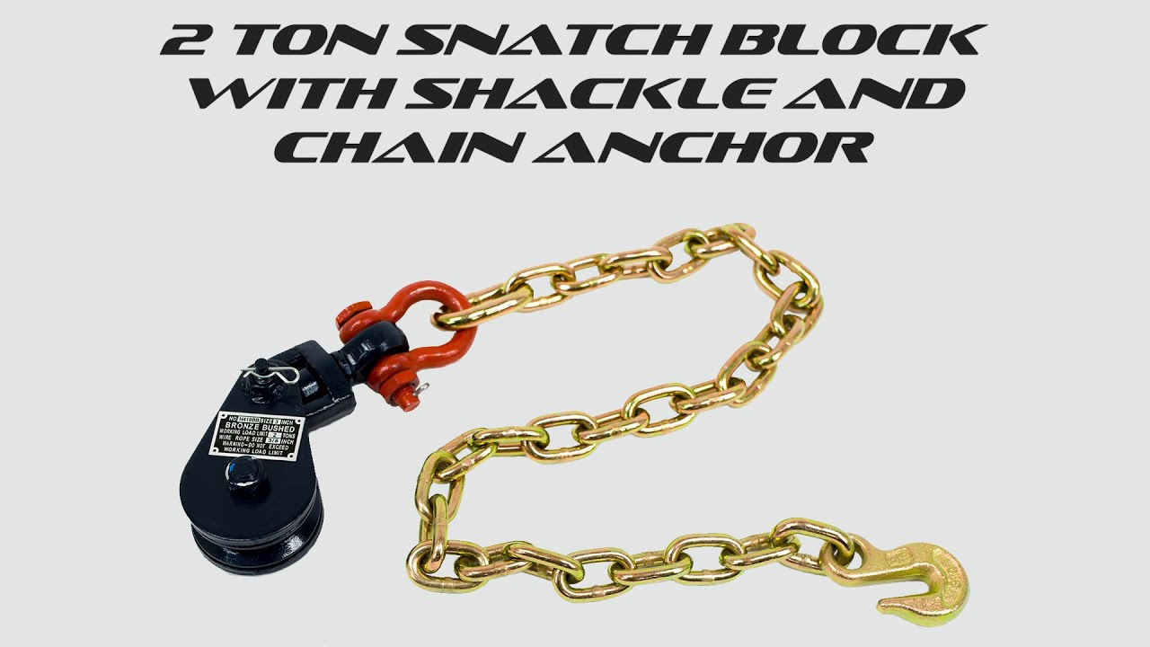 2 Ton Snatch Block with Chain Anchor