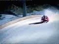 Rocket powered car flying off a ski jump Rocket powered car flying off a ski jump