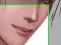 Digitally sketching and painting a face