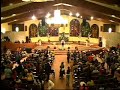 sunday night service at west angeles church of god in christ. taking a break to praise god!