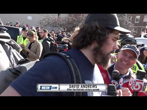 Video: David Andrews at the Patriots Super Bowl 53 victory parade