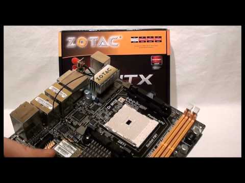ZOTAC A75-ITX WiFi socket FM1 motherboard unboxing and preview