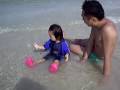 Nicole Yuen Angsana Beach, swimming with Jason Daddy 2009 Trip to indonsia