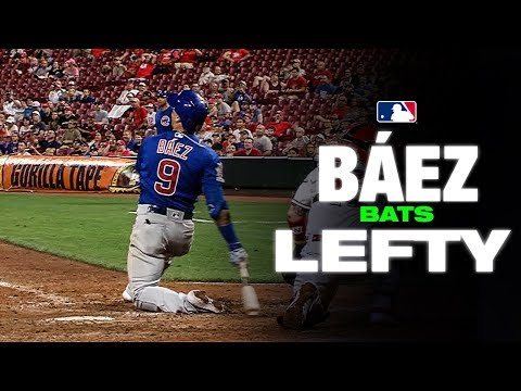 Video: Cubs' Javier Baez bats lefty vs Reds position player