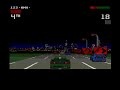 a video of a night race in lotus iii: the ultimate challenge, over which the game's theme tune is playing.