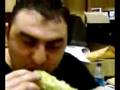 Bizarre Armenian crushing corn on the cob