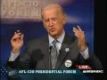 Barb Janusiak at the AFL/CIO Presidential Forum