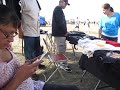 Selling t's wit t on his foot!!