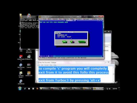 how to turbo c in windows 7