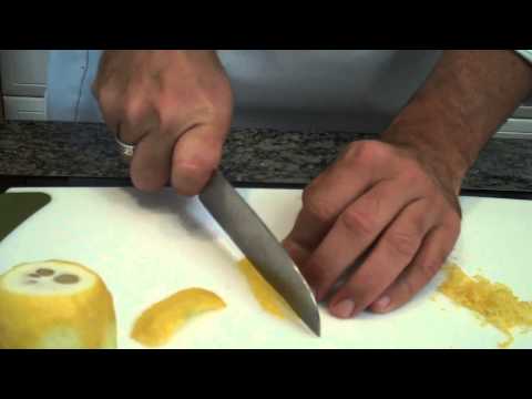 how to zest a lemon with a knife