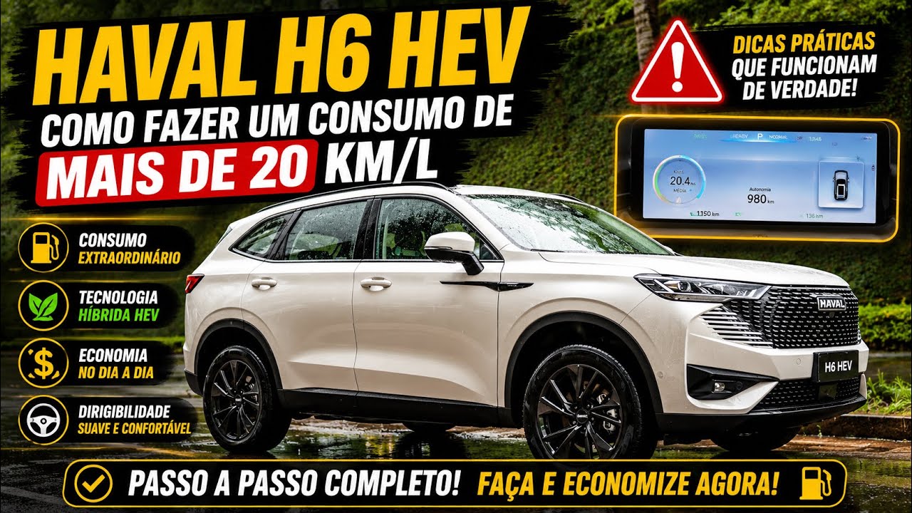 HAVAL H6 HEV - COMO FAZER MAIS DE 20 KM COM UM LITRO DE GASOLINA?