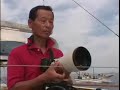 Former dolphin hunter leads dolphin watch and encounters friendly sperm whale.Izumi Ishii was once head of the dolphin hunters in Futo, Japan but one day he heard the cry of a dying dolphin and it changed him. So he began a dolphin watching business. BlueVoice.org supported his work and Hardy Jones was aboard for the first expedition. Ishii's vessel sailed for four hours with no luck and he was in danger of bringing back the tourists and the press with a failure. But then a huge sperm whale appeared - and it turned out to be friendly, lingering around the boat for 45 minutes. Ishii's transformation from dolphin hunter to dolphin tour operator makes him more money than his pervious business and has taken thousands of Japanese to see whales and dolphins. It shows that dolphin watching can replace dolphin killing. For more information go to http://www.bluevoice.org. Hardy Jones is co-founder of BlueVoice.org with Ted Danson.