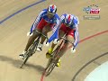 Gregory Bauge makes an amazing recovery vs Kevin Sireau UCI WC 2009 sprint semifinal