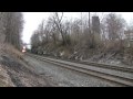 A compilation of 9 extreme roaring EMD fly-by's along the NS Harrisburg Line, from veteran SD40-2's and exConrails, to the modern SD70M and SD70M-2's. Is doesn't get any better than this! Rainy Conditions, afternoon 3-26-09, loaded auto train 18N heads east with: NS SD70M 2643 NS SD70 2517 2 hours later we find an interesting westbound 90W MoW train of ballast dump cars with a nice exConrail leader: NS SD60M 6773 