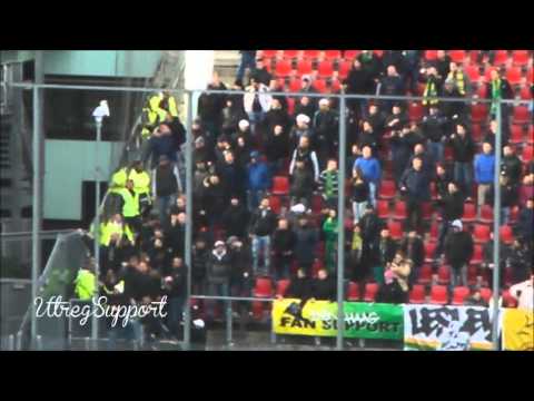 FC Utrecht - ADO Den haag (24-11-2013) Sfeer en onrust tijdens de wedstrijd.