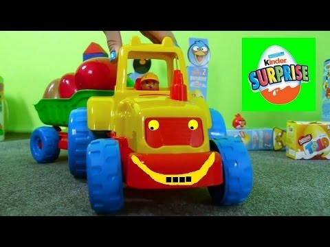 Toy Trucks for Kids - Counting Game with SURPRISE EGGS & Kids Toys Educational Videos for Children