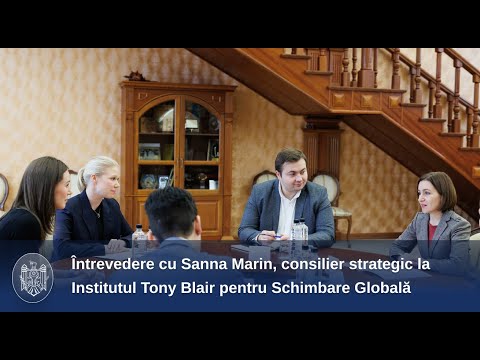 Președinta Maia Sandu a discutat cu Sanna Marin, consilier strategic la Institutul Tony Blair pentru Schimbare Globală