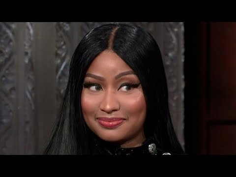 Nicki Minaj Gets FLIRTY With Stephen Colbert & Raps R-Rated Lyrics