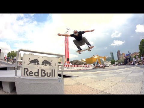 Downhill Street Skate Course in Berlin - Red Bull Bomb the Line Skateboard Contest