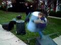 Kid Gets Hit in the Face with a Trashcan