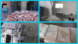 Grinding Raw Himalayan Salt at a Salt Factory | Moawin.pk