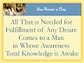 Transcendental Meditation - Fulfillment Of Any Desire Comes To A Man In Whose Awareness Total Knowle