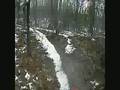 Helmet cam winter riding tight single track...