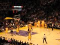 Lamar Odom passes to Sasha Vujacic on Lakers bench (LIVE)