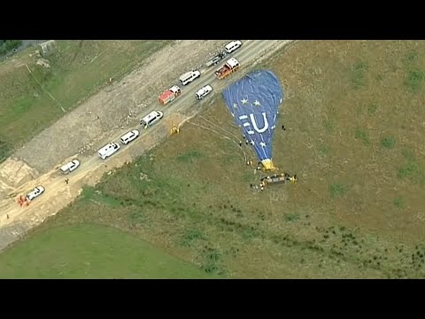 Unfall mit Heiluftballon - mehrere Menschen verlet ...