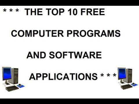 programs - http://fixyourcomputerfree.blogspot.com The Top 10 Free Computer Programs And Software Applications Check out my computer repair video playlist for more info...