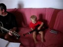 Elik and Alda playing quitar