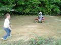 4 yr. old Charlie on 50cc Redcat
