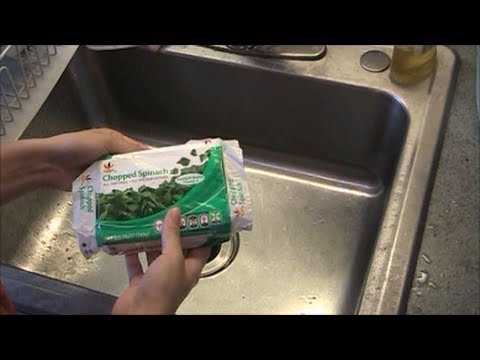 how to drain frozen spinach