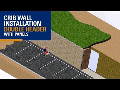 Double Header with Patterned Face Crib Wall  (3D Animation) 